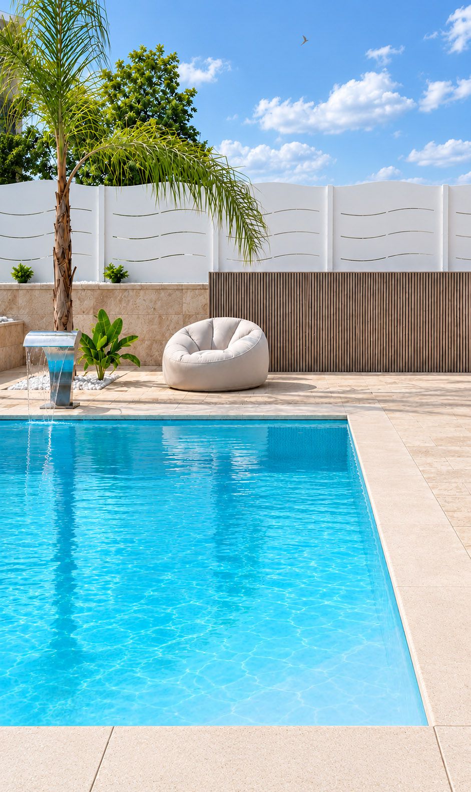 Patio con piscina