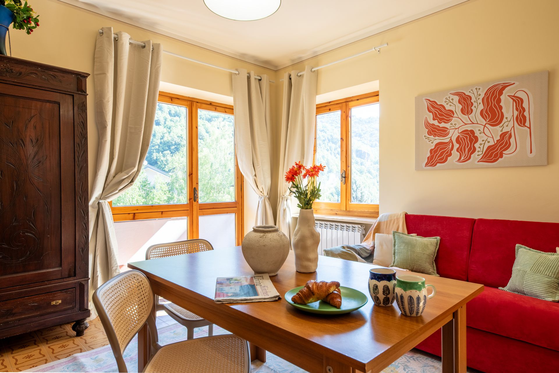 Lo styling della casetta in montagna