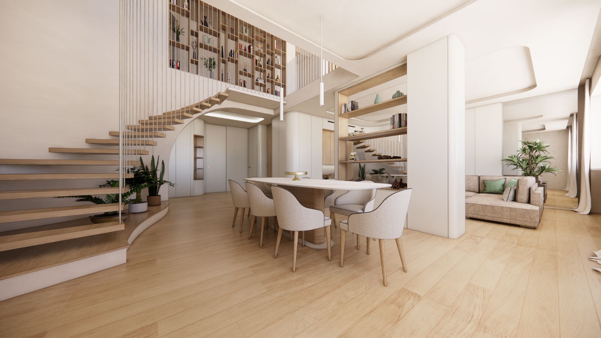 Attico moderno leggero
