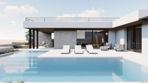 Facciata in stile contemporaneo di null di Ciquadro Architetti