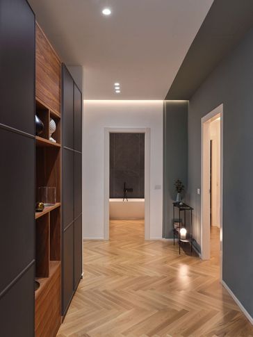 Ingresso in stile transitional di 10 di Ciliegio Esterno Ingresso in stile transitional di 10 di Ciliegio Esterno