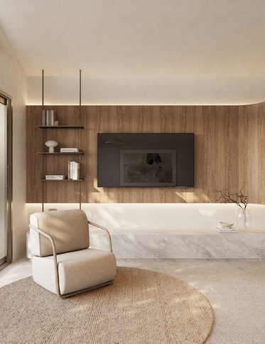 Soggiorno in stile contemporaneo di 24 di EmmePi Architettura