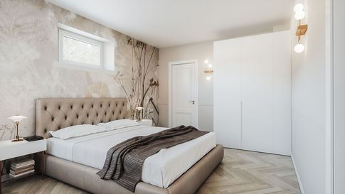 Camera da Letto in stile contemporaneo di 18 di Annalisa Carli Architetto
