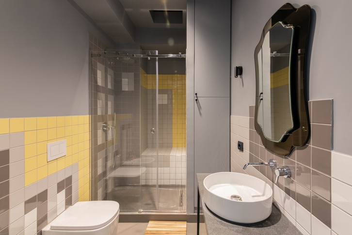Bagno in stile contemporaneo di 5 di Annachiara Molino Bagno in stile contemporaneo di 5 di Annachiara Molino