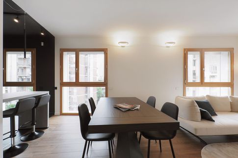 Soggiorno in stile moderno di 30 di Desearq studio - architettura e interior design Soggiorno in stile moderno di 30 di Desearq studio - architettura e interior design