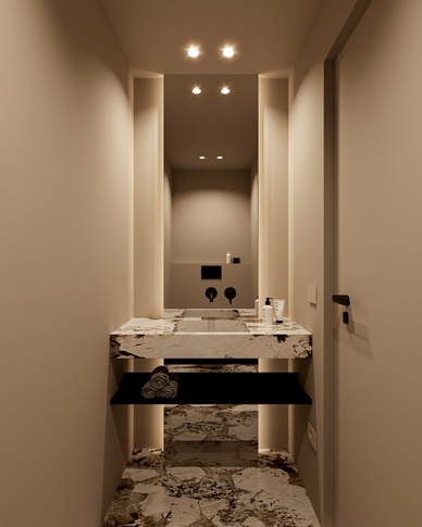 Bagno di Servizio in stile moderno di 2 di doppiozero interior
