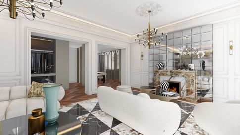 Open Space in stile classico di 25 di Salvatore Sito Interior Designer