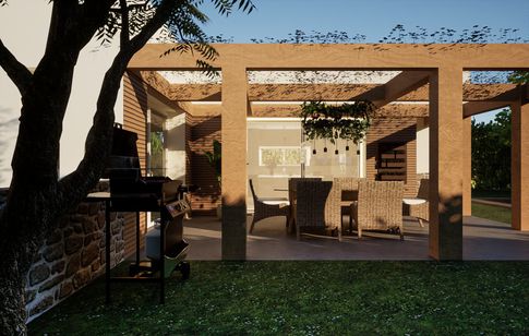 Giardino in stile contemporaneo di 500 di Caterina Scamardella Architetto