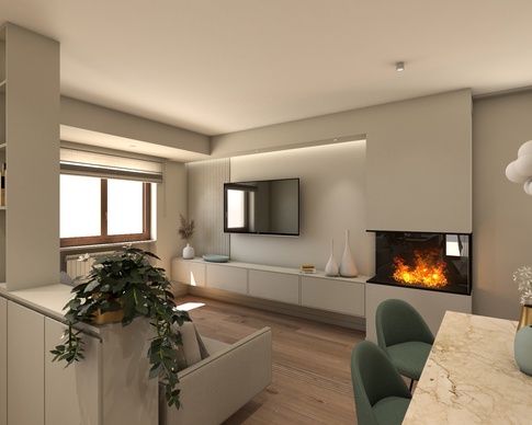 Open Space in stile contemporaneo di 40 di Francesca Boglio Architetto