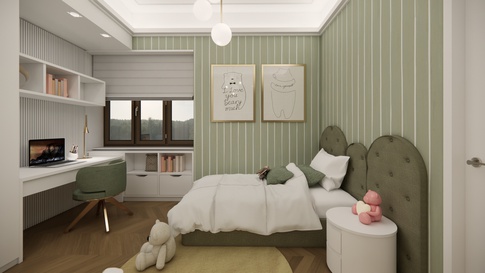 Cameretta Bambini in stile contemporaneo di 14 di Studio Gaetano Riccardelli