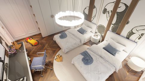 Cameretta Bambini in stile contemporaneo di 20 di Salvatore Sito Interior Designer