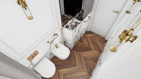 Bagno di Servizio in stile classico di 10 di Salvatore Sito Interior Designer