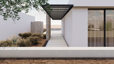 Facciata in stile contemporaneo di null di Ciquadro Architetti