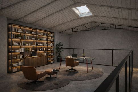 Open Space in stile industriale di 250 di Alessia Berti