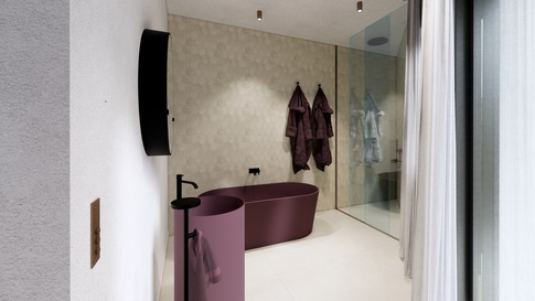 Bagno in stile contemporaneo di 7 di Simona Fogalesi interior designer