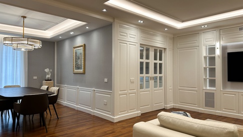 Soggiorno in stile contemporaneo di 47 di Studio Gaetano Riccardelli