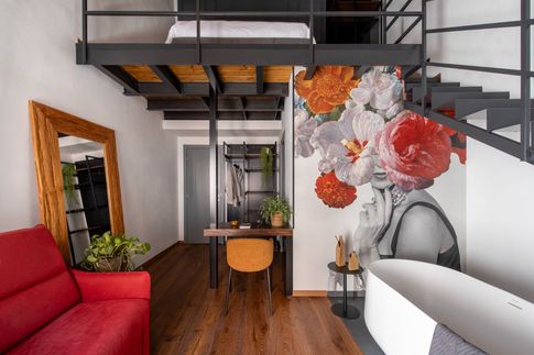 Camera da Letto in stile soft industrial di 25 di Marila Fasulo Architetto