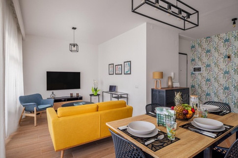 Soggiorno in stile scandinavo di 27 di Marila Fasulo Architetto
