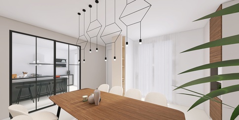 Open Space in stile contemporaneo di 47 di Studio Contemponareo