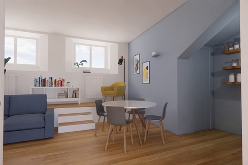Open Space in stile contemporaneo di 26 di Serena Trentarossi Architetto