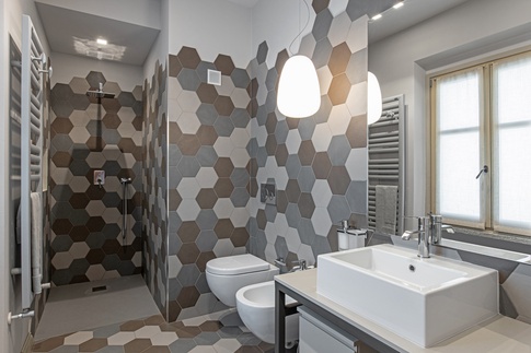Bagno in stile moderno di 5 di Carola Ribotta architetto