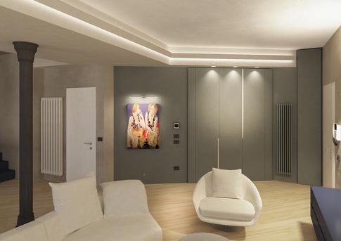 Open Space in stile moderno di 65 di MICHELE VOLPI STUDIO INTERIOR DESIGN