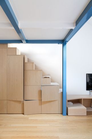 Open Space in stile contemporaneo di 35 di Giulia Dagheti Architetto