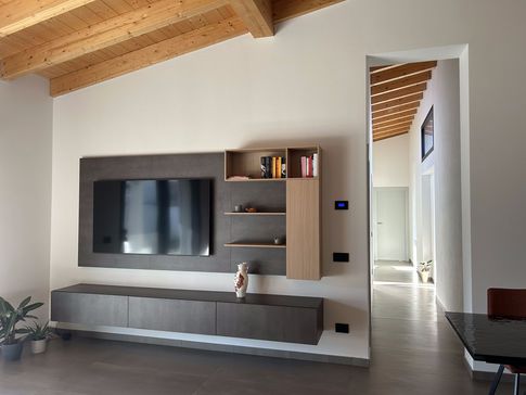 Open Space in stile contemporaneo di 53 di Giulia Dagheti Architetto