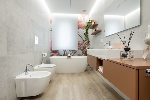 Bagno in stile contemporaneo di 5 di Studio progettazione Giacomo Frecciarulo Bagno in stile contemporaneo di 5 di Studio progettazione Giacomo Frecciarulo