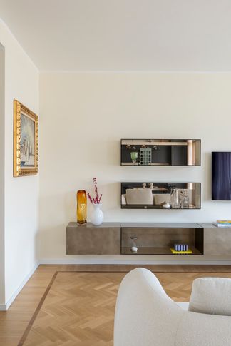 Open Space in stile contemporaneo di 45 di Caterina Scamardella Architetto Open Space in stile contemporaneo di 45 di Caterina Scamardella Architetto