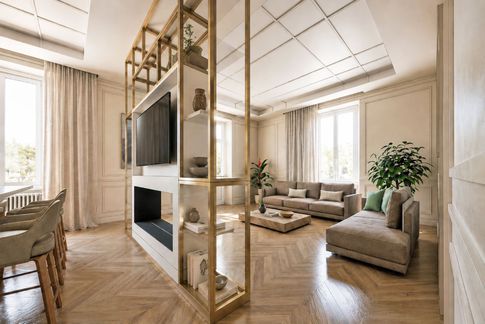 Open Space in stile classico di 50 di JFD Juri Favilli Design Open Space in stile classico di 50 di JFD Juri Favilli Design