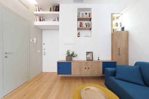 Soggiorno in stile scandinavo di 18 di Desearq studio - architettura e interior design Soggiorno in stile scandinavo di 18 di Desearq studio - architettura e interior design