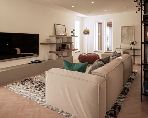 Open Space in stile contemporaneo di 50 di Caterina Scamardella Architetto Open Space in stile contemporaneo di 50 di Caterina Scamardella Architetto