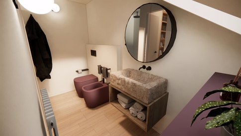 Bagno in stile contemporaneo di 5 di Simona Fogalesi interior designer Bagno in stile contemporaneo di 5 di Simona Fogalesi interior designer
