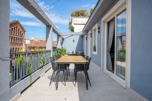 Terrazza in stile contemporaneo di 35 di Gianluca Chiocca Interior Design Studio