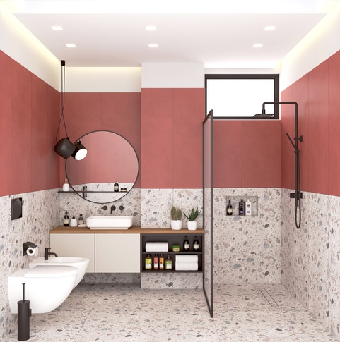 Bagno in stile contemporaneo di 5 di Arcangelo Primato Bagno in stile contemporaneo di 5 di Arcangelo Primato