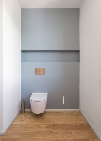 Bagno in stile moderno di 14 di Annalisa Carli Architetto