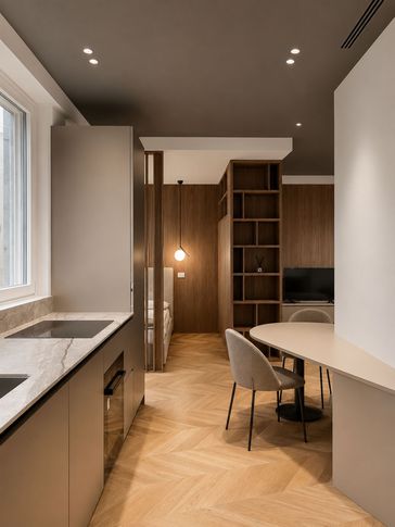 Open Space in stile moderno di 30 di Desearq studio - architettura e interior design