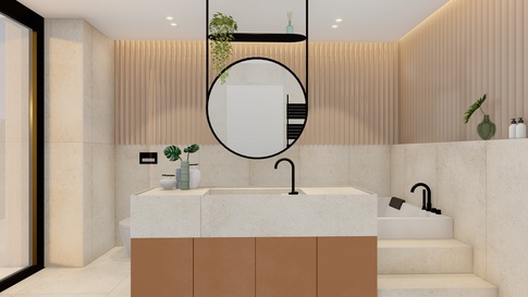 Bagno in stile soft industrial di 14 di MAMA design