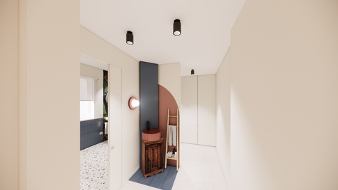 Bagno in stile moderno di 9 di Maison Monrò