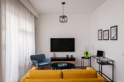 Soggiorno in stile scandinavo di 27 di Marila Fasulo Architetto Soggiorno in stile scandinavo di 27 di Marila Fasulo Architetto