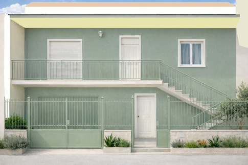 Facciata in stile anni '50 di 90 di VArchi studio