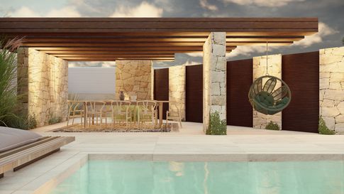 Piscina in stile contemporaneo di 100 di Salvatore Sito Interior Designer