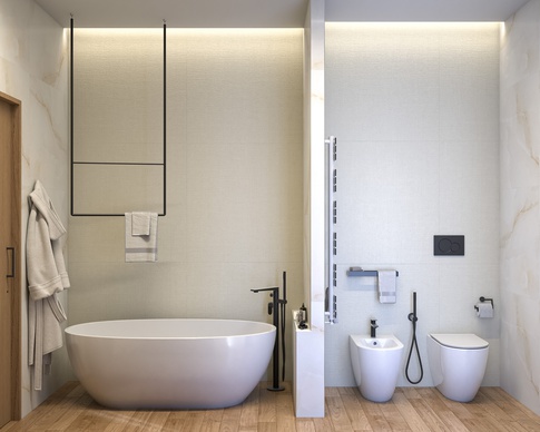 Bagno in stile moderno di 5 di Carusone D+B