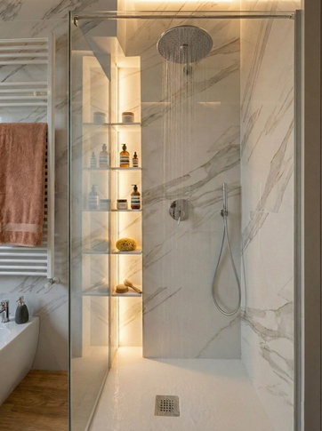 Bagno in stile contemporaneo di 5 di Francesca Silvestri