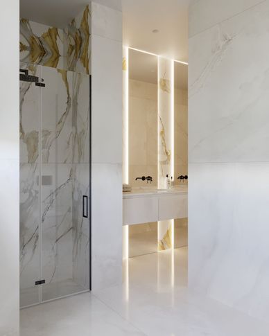 Bagno in stile contemporaneo di 8 di Elena Russo Interiors Bagno in stile contemporaneo di 8 di Elena Russo Interiors