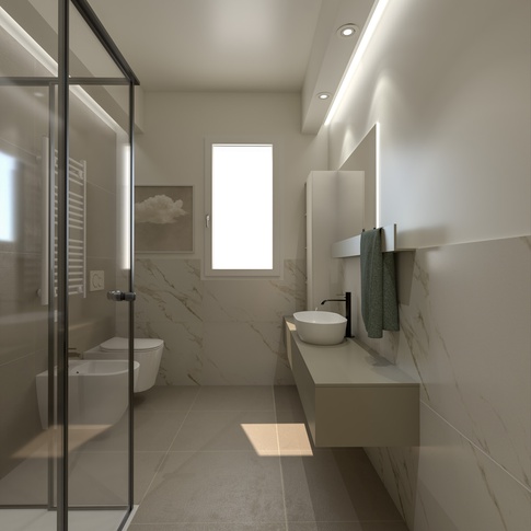 Bagno in stile contemporaneo di 6 di EasyRelooking srls