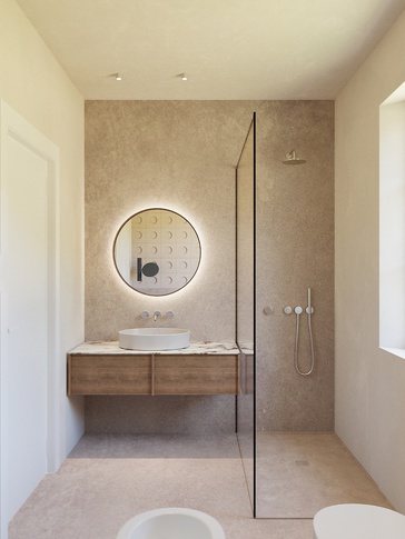 Bagno in stile minimal di 9 di EmmePi Architettura Bagno in stile minimal di 9 di EmmePi Architettura