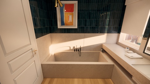 Bagno in stile contemporaneo di 7 di Studio Gaetano Riccardelli Bagno in stile contemporaneo di 7 di Studio Gaetano Riccardelli