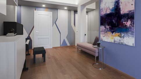 Soggiorno in stile art deco di 40 di Annalisa Carli Architetto